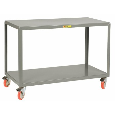 LITTLE GIANT Mobile Tables, 2 Shelves, 1000 lbs. Cap, Total Lock Brakes, 4 Swivel IP24362TL